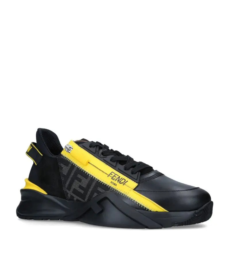 Fendi Flow Low-Top Calfskin Sneakers For Men & Women Metroutfits