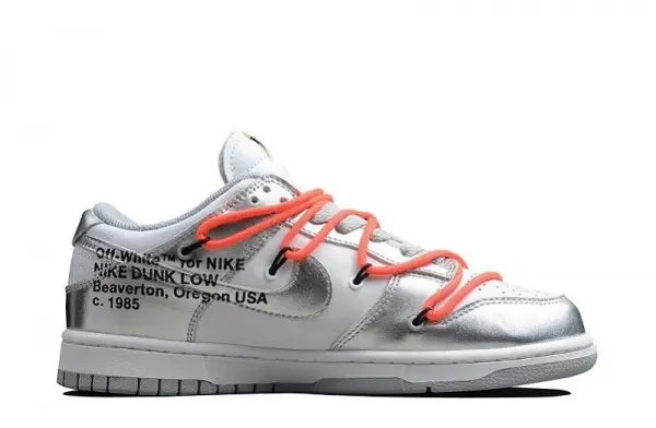 Nike Dunk SB Low X Off White Silver White Sneakers New Metroutfits