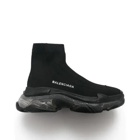 Balenciaga Triple S Air Knit Sock Black Women’s Sneaker Metroutfits