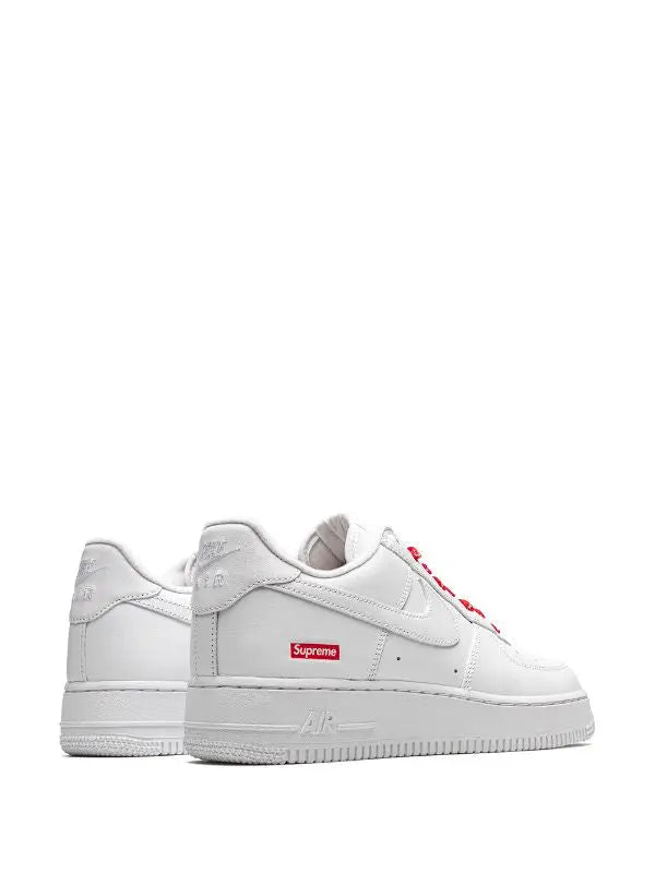 Nike x Supreme Air Force 1 Low White & Red Sneakers New Metroutfits