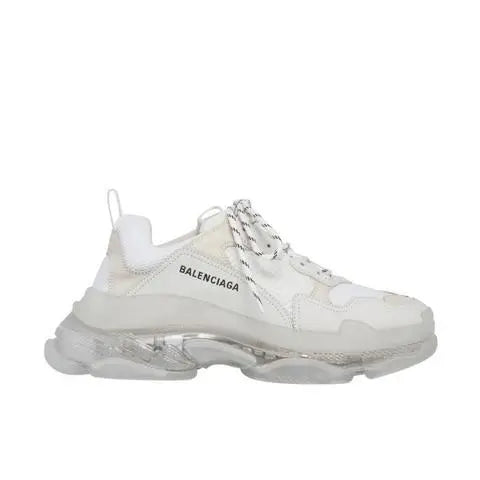 Balenciaga Triple S Women’s White Ash Sneakers Metroutfits