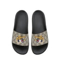 Gucci Men’s GG Supreme Tiger Slide Sandals Brown Metroutfits