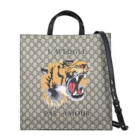 Gucci Tiger Supreme GG Tote Bag – New with Tag, Designer Shopping Bag Metroutfits
