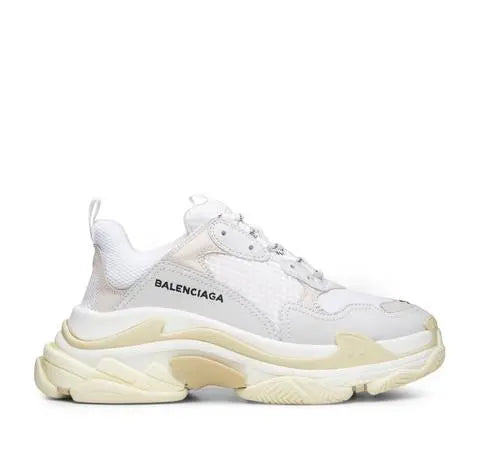 Balenciaga Triple S White Ash Golden Sneakers – New with Tag and Box Metroutfits