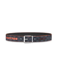 Louis Vuitton Leather Belt Damier Cobalt Race Print Reversible Metroutfits