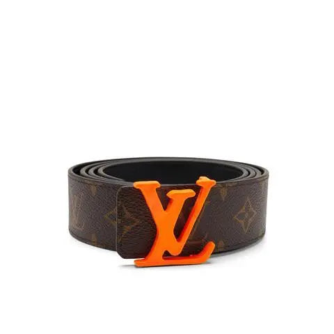 Louis Vuitton Leather Belt LV Initials Monogram Metroutfits