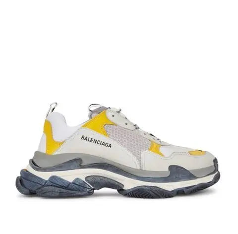 Balenciaga Triple S Sneakers Ash Grey Yellow – New with Tag & Original Box Metroutfits