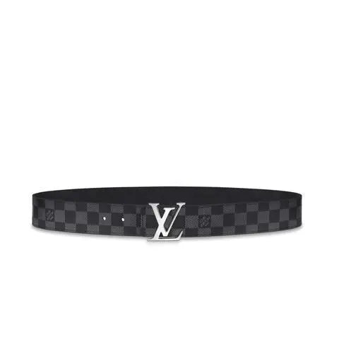 Louis Vuitton Canvas Belt LV Initials Reversible Damier Azur Metroutfits