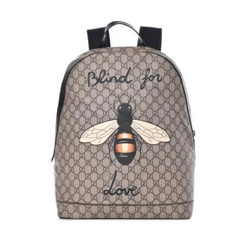 Gucci GG Supreme Monogram Blind For Love Bee Backpack Metroutfits