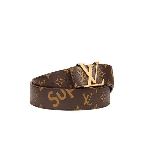 Louis Vuitton x Supreme Brown Monogram Leather Belt CHIC TREAD