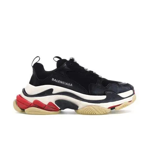 Balenciaga Triple S Black White Red Sneakers – New with Tag and Box Metroutfits
