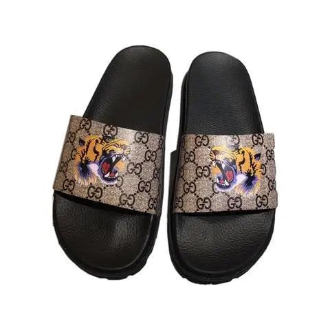 Gucci Men’s Tiger Slides – Iconic Design – New with Tag and Box Metroutfits