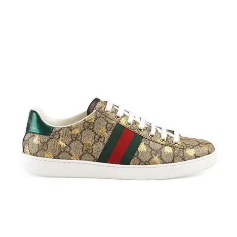 Gucci Ace GG Supreme Bees Beige Gold Green Red Sneakers Metroutfits