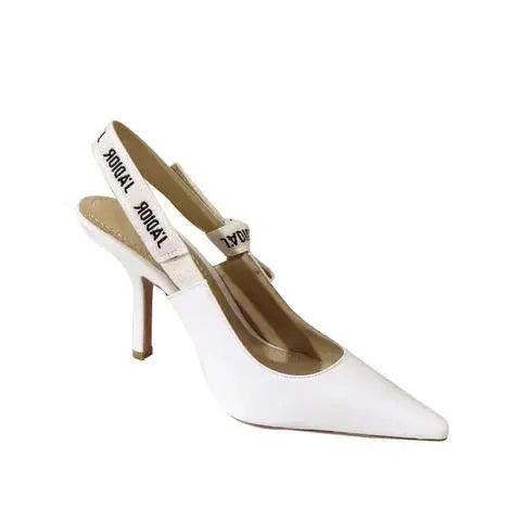 Christian Dior Women's White J’adior Nude Slingback High Heels Metroutfits