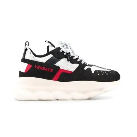Versace Black Red White Sneakers – New with Tag and Original Box Metroutfits