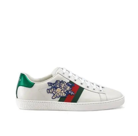 Gucci Ace with 3 Little Pigs White Black Red Sneakers Metroutfits