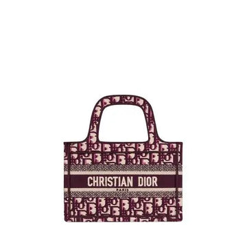 Christian Dior Mini Book Tote Dior Oblique Embroidered Canvas Bag 23 cm New Metroutfits