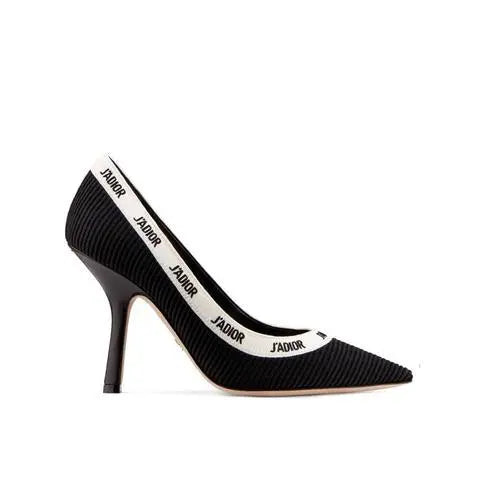 Christian Dior Women's Black J’adior Brodé Embroidered Pumps - New with Box Metroutfits