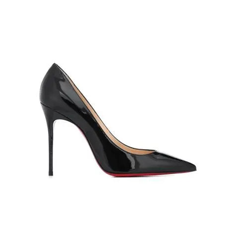 Christian Louboutin Women's Black Iriza Shiny Nappa Leather Pumps Heel Sandals Metroutfits