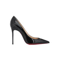 Christian Louboutin Women's Black Iriza Shiny Nappa Leather Pumps Heel Sandals Metroutfits