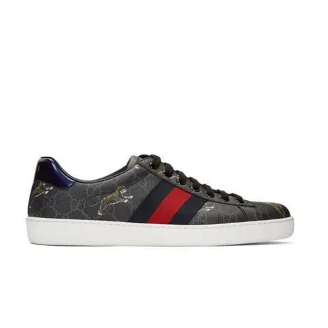 Gucci Ace Supreme GG Tiger Black Grey Sneakers Metroutfits