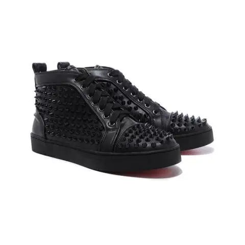 Christian Louboutin Black Vieira Spikes Sneakers Metroutfits