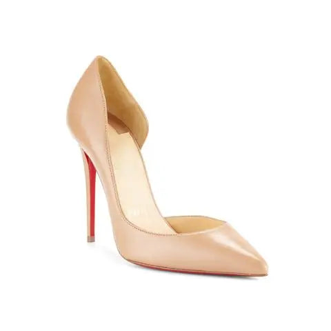 Christian Louboutin Women's Cream Iriza Shiny Nappa Leather Pumps Metroutfits