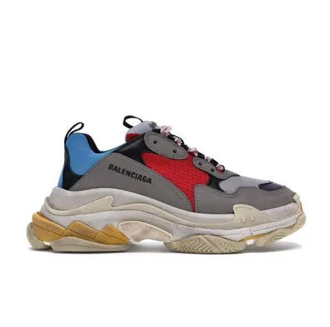 Balenciaga Triple S Sneaker Grey Red Blue Metroutfits