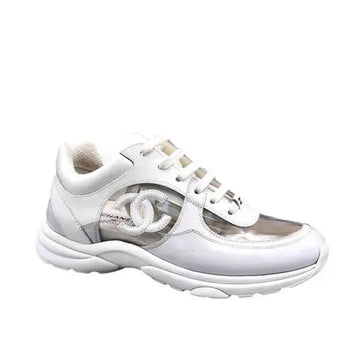 Chanel Sneaker Clear White New with Tag & Box Metroutfits
