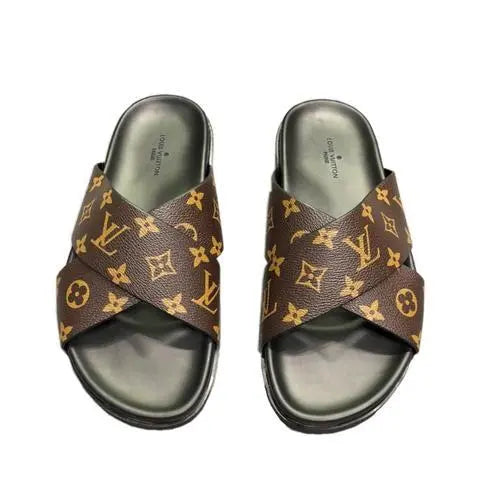 Louis Vuitton Men’s Black Brown Slides – New with Tag & Box Metroutfits