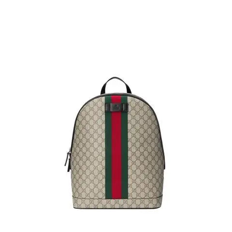 Gucci Ophidia GG Supreme Backpack with Web Metroutfits