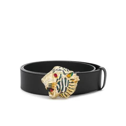 Gucci Leather Belt with Tiger Head Buckle Metroutfits