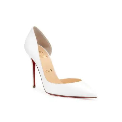 Christian Louboutin Women's White Iriza Nappa Leather Pumps Metroutfits