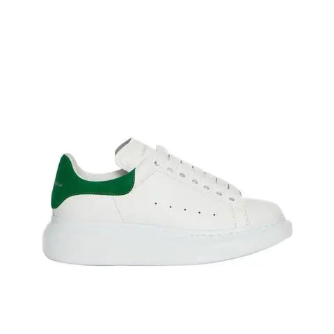 Alexander McQueen White Green Oversize Iconic Sneakers Metroutfits