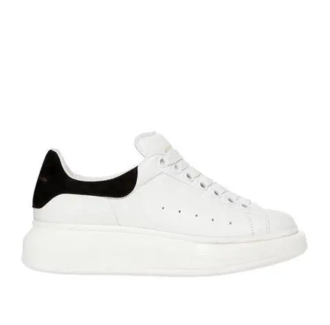 Alexander McQueen White Oversize Iconic Sneakers with Black Detail Metroutfits
