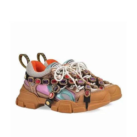 Gucci Flashtrek Multicolor Sneakers with Removable Crystals Metroutfits