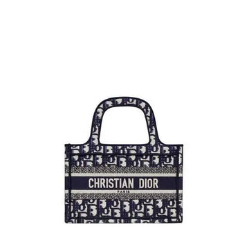 Christian Dior Mini Book Tote Oblique Embroidered Canvas Bag 23 cm New Metroutfits
