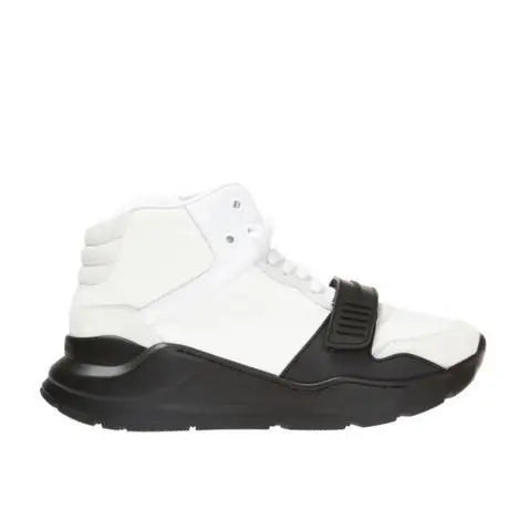 Burberry White Black Sneakers – New with Tag and Original Box Metroutfits