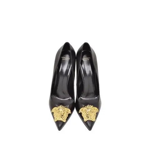 Versace Women's Black Golden Medusa Décolleté Pumps Metroutfits