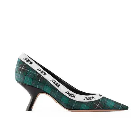 Christian Dior Women's Black Green J’adior Tartan Pumps Metroutfits