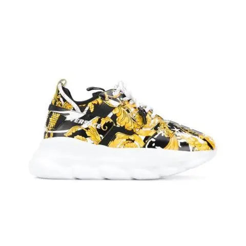 Versace Yellow Black Sneakers – New with Tag and Original Box Metroutfits