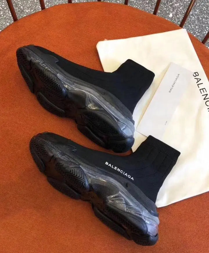 Balenciaga Triple S Air Knit Sock Black Women’s Sneaker Metroutfits