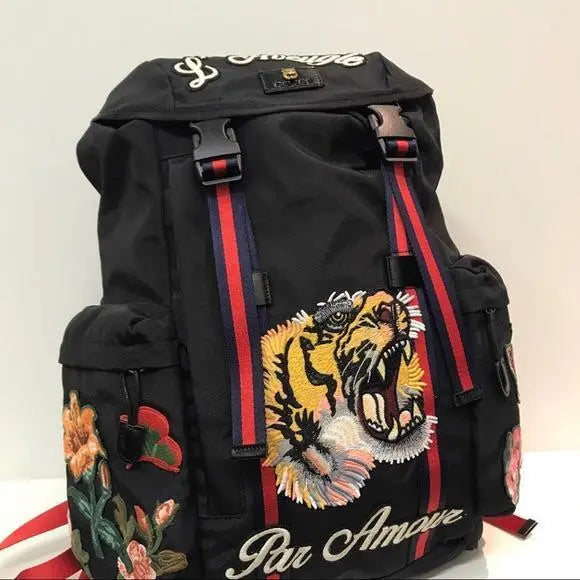 Gucci Embroidered Tiger Backpack – New with Tag and Box Metroutfits