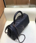 Chanel Handbag – Black Top Handle Flap Bag Metroutfits