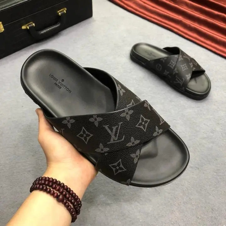 Louis Vuitton Men’s Black Slides – New with Tag & Original Box Metroutfits