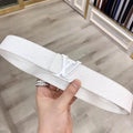 Louis Vuitton Reversible Monogram Powder White Belt Metroutfits