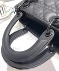 Christian Dior Mini Chalk Lady Dior Wavy Shiny Crinkled Agneau Bag Metroutfits