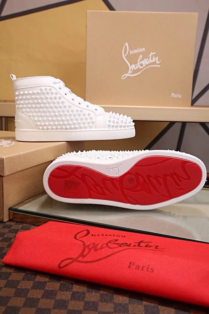 Christian Louboutin White Sneakers – New with Tag and Original Box Metroutfits