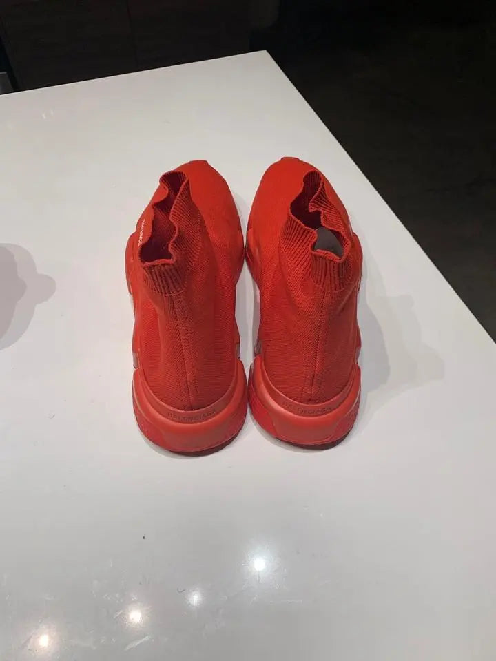 Balenciaga Speed Trainer Triple Red Sneakers New with Tag & Box Metroutfits