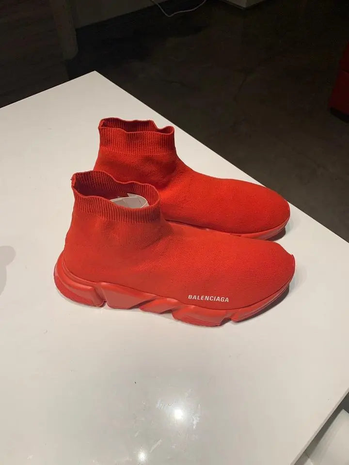 Balenciaga Speed Trainer Triple Red Sneakers New with Tag & Box Metroutfits